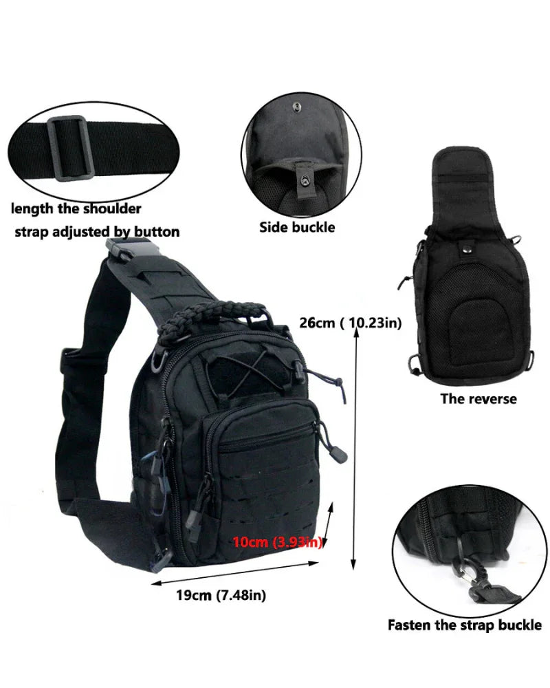 Versatile City Adventure Sling - waterproof bag - Tactical Multifunctional Sling Chest Bag for City