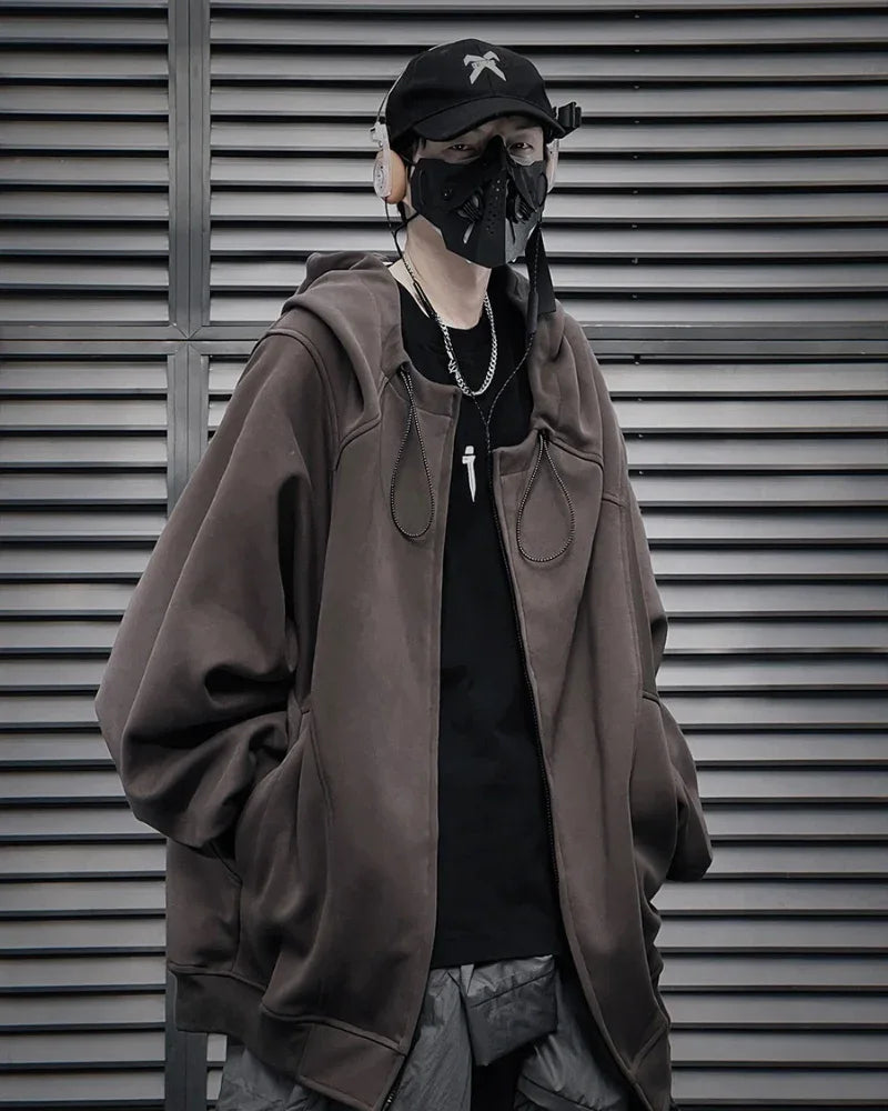Versatile City Zip Hoodie - futuristic streetwear - Stylish Versatile City Zip Hoodie for Everyday Wear