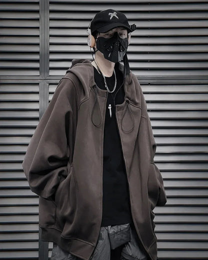 Versatile City Zip Hoodie - futuristic streetwear - Stylish Versatile City Zip Hoodie for Everyday Wear