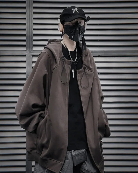 Versatile City Zip Hoodie - futuristic streetwear - Stylish Versatile City Zip Hoodie for Everyday Wear