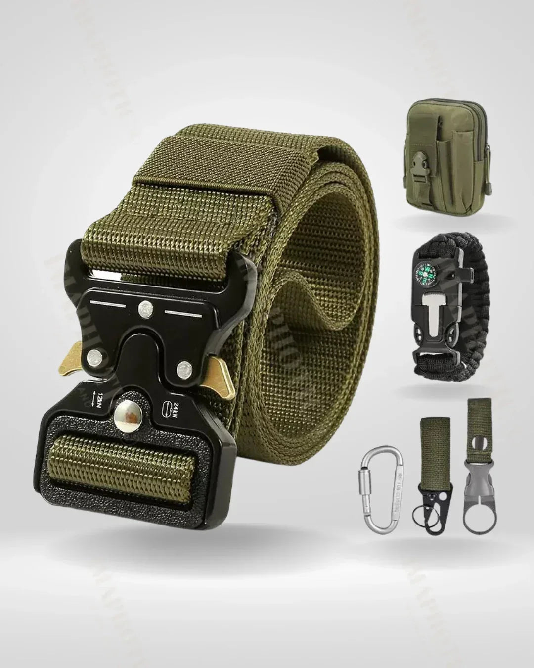 Versatile Green Gear Belt - outdoor belt - Utility Belt for Outdoor Activities in Green