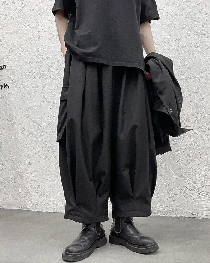 Versatile Hakama Cargo Trousers -  cargo trousers - Stylish Hakama Cargo Trousers for Modern Fashion