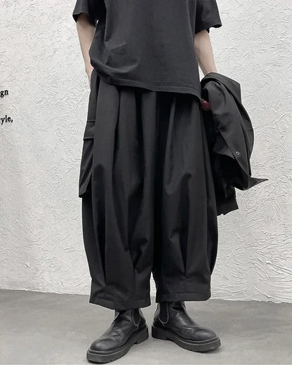 Versatile Hakama Cargo Trousers -  cargo trousers - Stylish Hakama Cargo Trousers for Modern Fashion