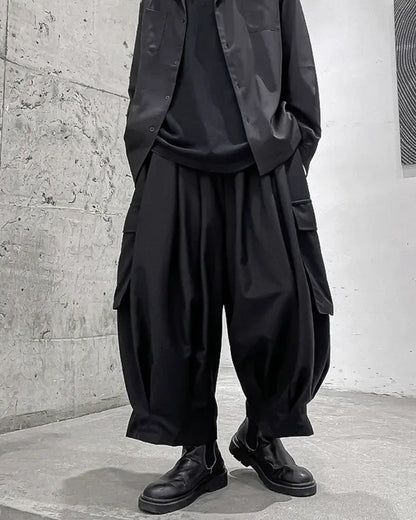Versatile Hakama Cargo Trousers -  casual pants - Stylish Hakama Cargo Trousers for Modern Fashion