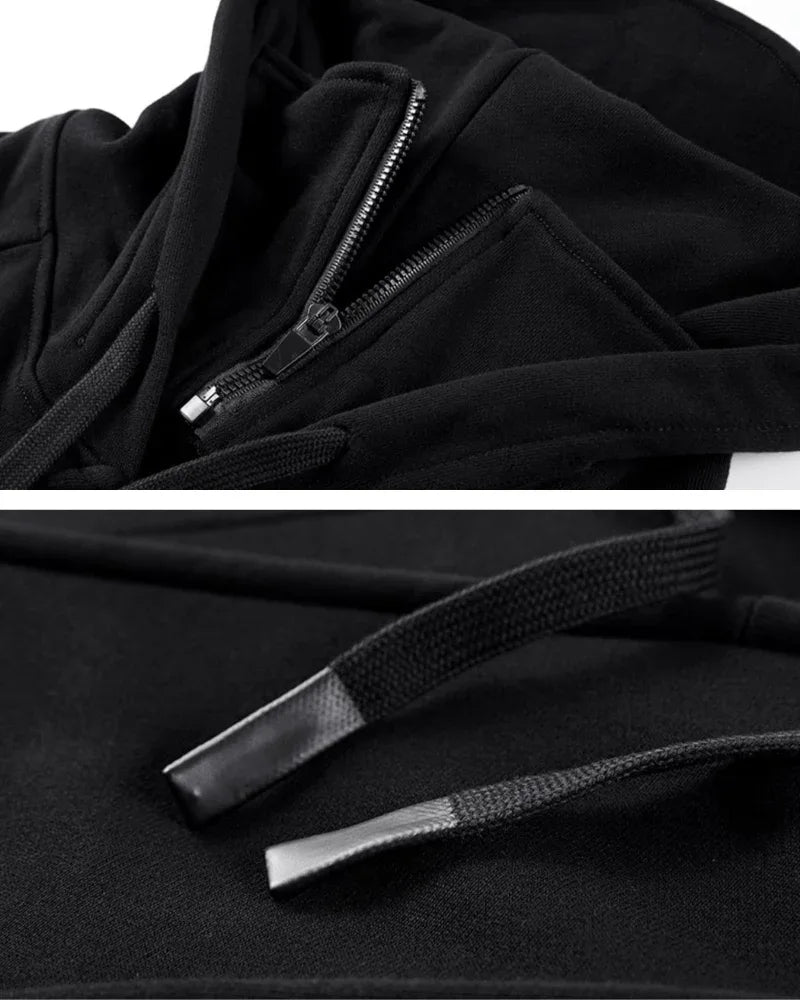 Versatile Hoodie with Hidden Mask -  comfortable hooded sweatshirt - Versatile Hoodie with Hidden Mask for Urban Comfort