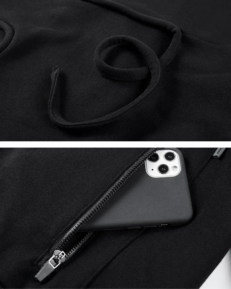 Versatile Hoodie with Hidden Mask -  techwear - Versatile Hoodie with Hidden Mask for Urban Comfort
