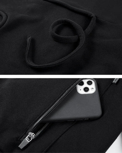 Versatile Hoodie with Hidden Mask -  techwear - Versatile Hoodie with Hidden Mask for Urban Comfort