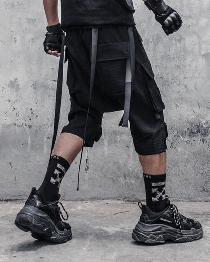 Versatile Long Cargo Shorts -  comfortable cargo shorts - Versatile Long Cargo Shorts for Urban Comfort