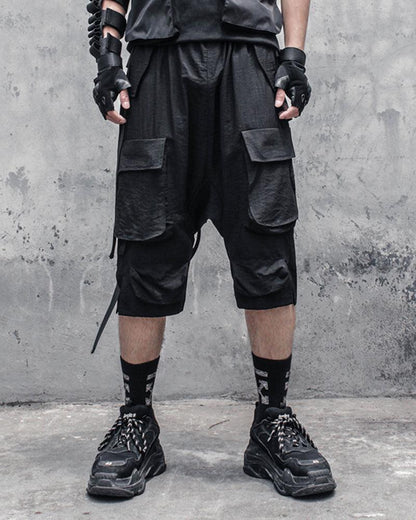 Versatile Long Cargo Shorts -  high mobility shorts - Versatile Long Cargo Shorts for Urban Comfort
