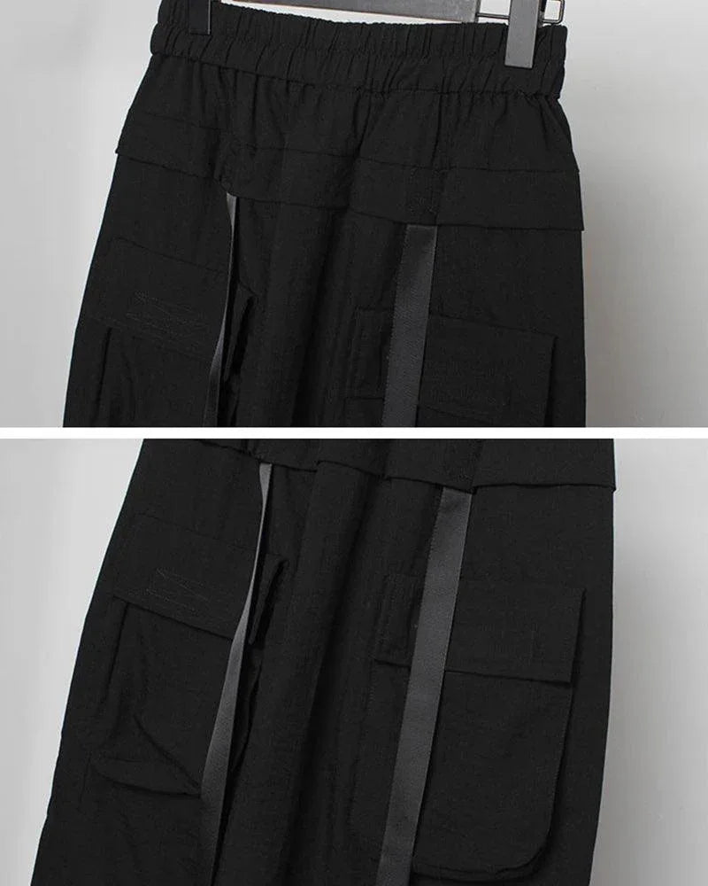 Versatile Long Cargo Shorts - techwear-core - Versatile Long Cargo Shorts for Urban Comfort