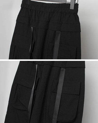 Versatile Long Cargo Shorts - techwear-core - Versatile Long Cargo Shorts for Urban Comfort