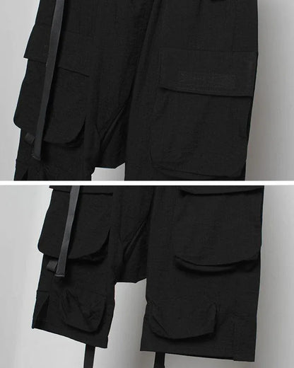 Versatile Long Cargo Shorts - urban style shorts - Versatile Long Cargo Shorts for Urban Comfort