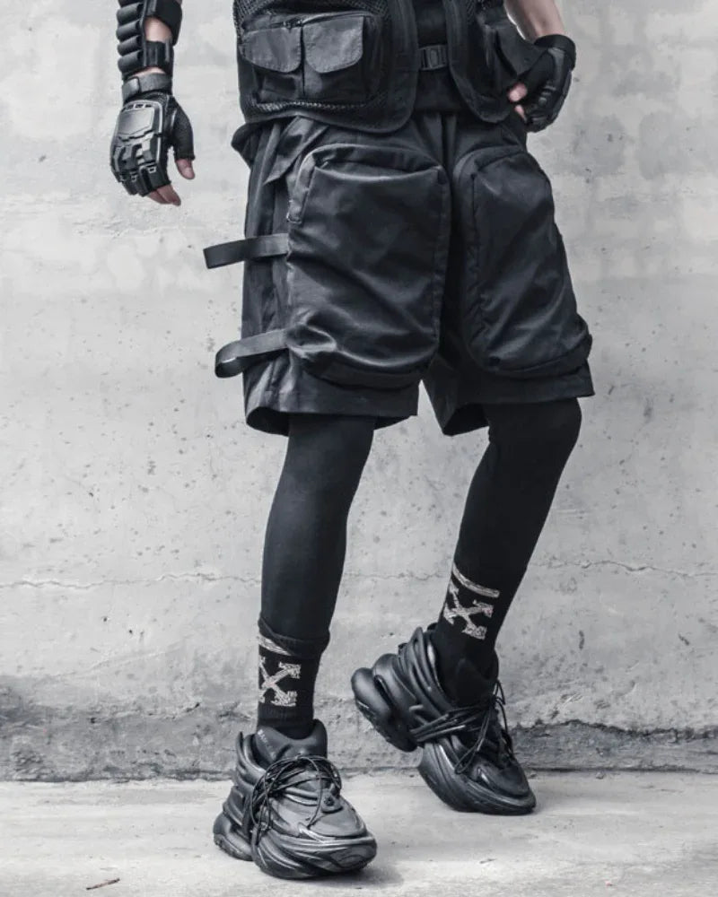 Versatile Multi-Pocket Cargo Shorts -  multi-pocket - Functional Multi-Pocket Cargo Shorts for Adventures