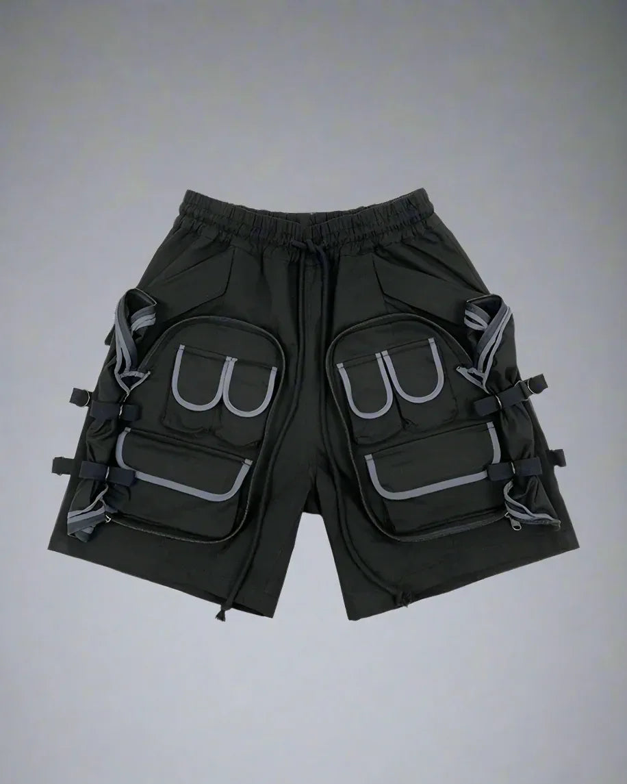 Versatile Multi-Pocket Cargo Shorts -  outdoor shorts - Functional Multi-Pocket Cargo Shorts for Adventures