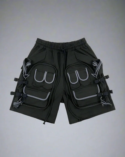 Versatile Multi-Pocket Cargo Shorts -  outdoor shorts - Functional Multi-Pocket Cargo Shorts for Adventures
