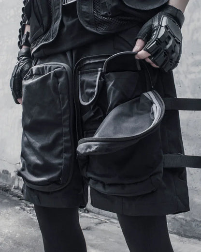 Versatile Multi-Pocket Cargo Shorts - techwear-core - Functional Multi-Pocket Cargo Shorts for Adventures