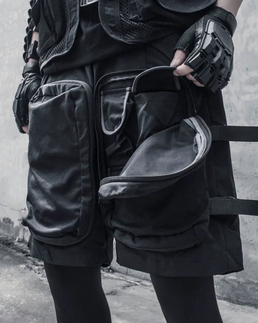 Versatile Multi-Pocket Cargo Shorts - techwear-core - Functional Multi-Pocket Cargo Shorts for Adventures