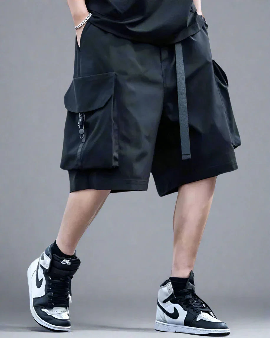 Versatile Pocket Cargo Shorts - cargo shorts - Comfortable Techwear Cargo Shorts for Daily Use