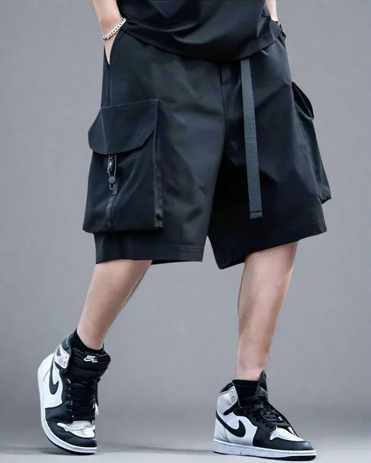 Versatile Pocket Cargo Shorts - cargo shorts - Comfortable Techwear Cargo Shorts for Daily Use