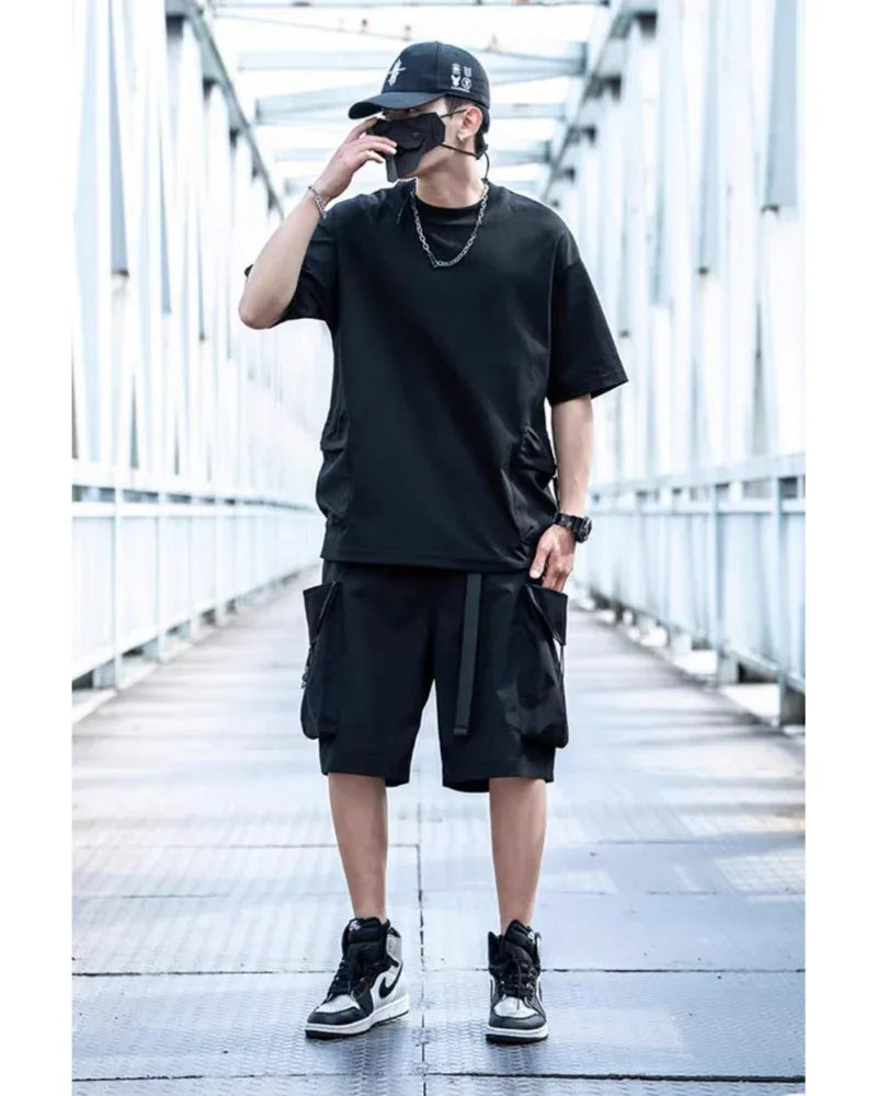 Versatile Pocket Cargo Shorts -  durable techwear shorts - Comfortable Techwear Cargo Shorts for Daily Use