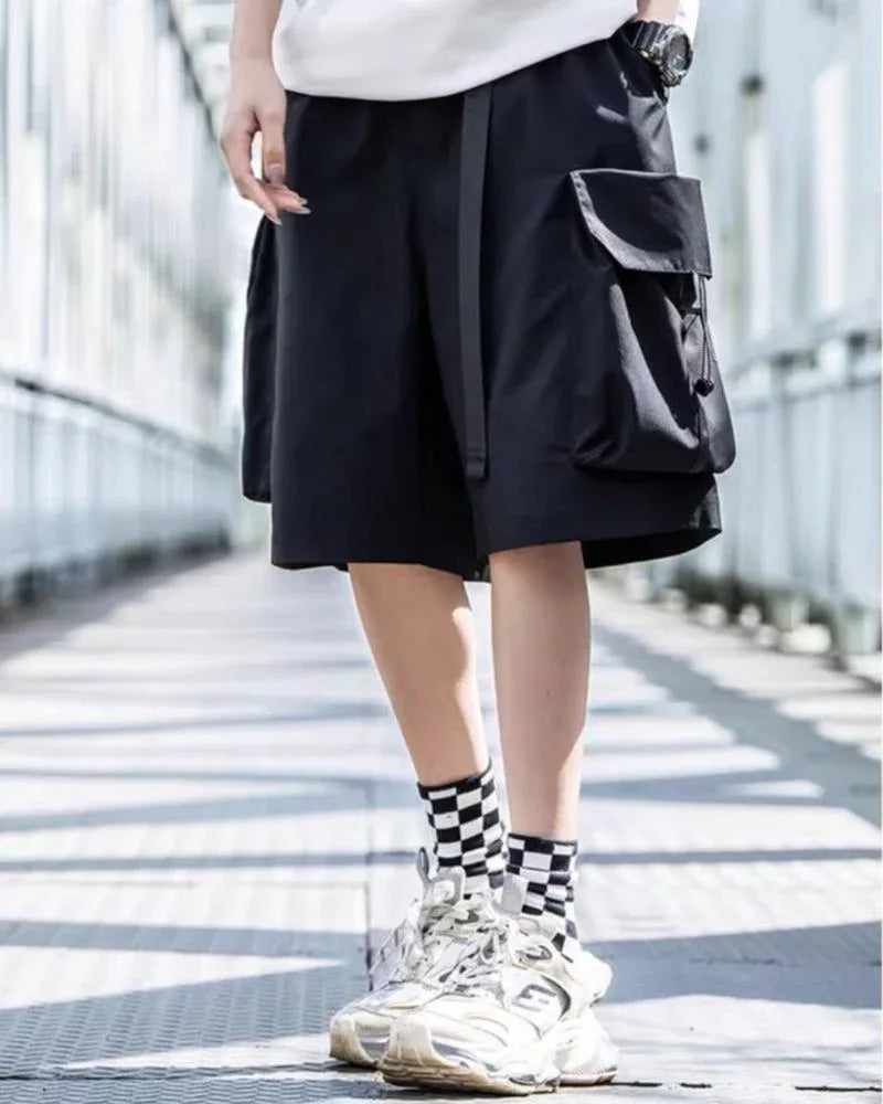 Versatile Pocket Cargo Shorts - comfortable cargo shorts - Comfortable Techwear Cargo Shorts for Daily Use