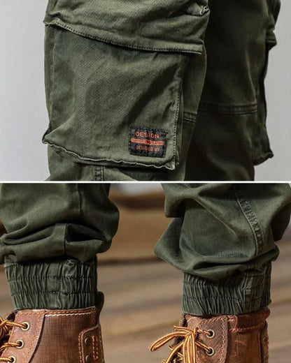 Versatile Pocketed Cargo Trousers - cargo pants - Stylish Pocketed Cargo Trousers for Everyday Wear