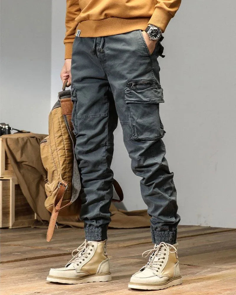Versatile Pocketed Cargo Trousers -  comfortable cargo trousers - Stylish Pocketed Cargo Trousers for Everyday Wear