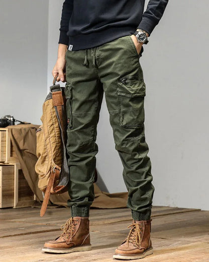 Versatile Pocketed Cargo Trousers -  fashion trousers - Stylish Pocketed Cargo Trousers for Everyday Wear