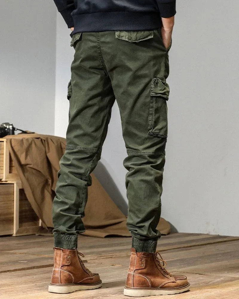 Versatile Pocketed Cargo Trousers -  oversized pockets trousers - Stylish Pocketed Cargo Trousers for Everyday Wear