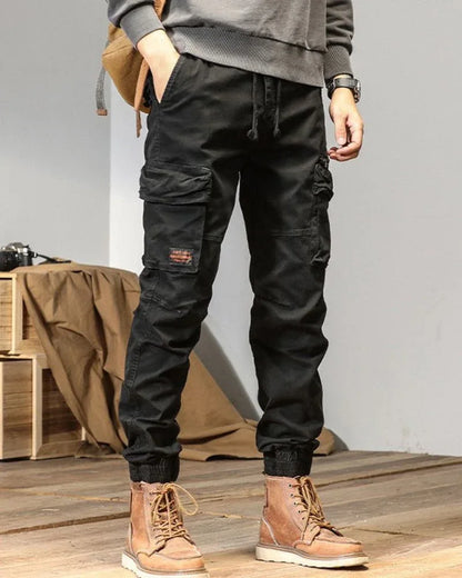 Versatile Pocketed Cargo Trousers -  pocketed trousers - Stylish Pocketed Cargo Trousers for Everyday Wear