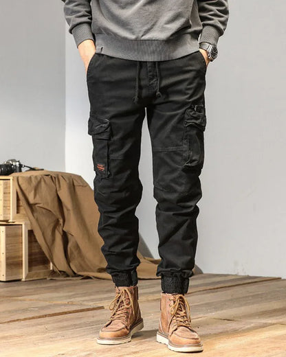 Versatile Pocketed Cargo Trousers - trendy cargo pants - Stylish Pocketed Cargo Trousers for Everyday Wear