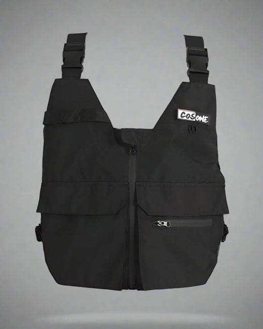 Versatile Snow Cargo Ski Vest - adjustable outdoor vest - Comfortable Black Snow Cargo Ski Vest for Outdoors