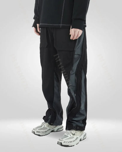 Versatile Stretch Straight-Leg Trousers -  adjustable fit trousers - Comfortable Straight-Leg Trousers with Pockets