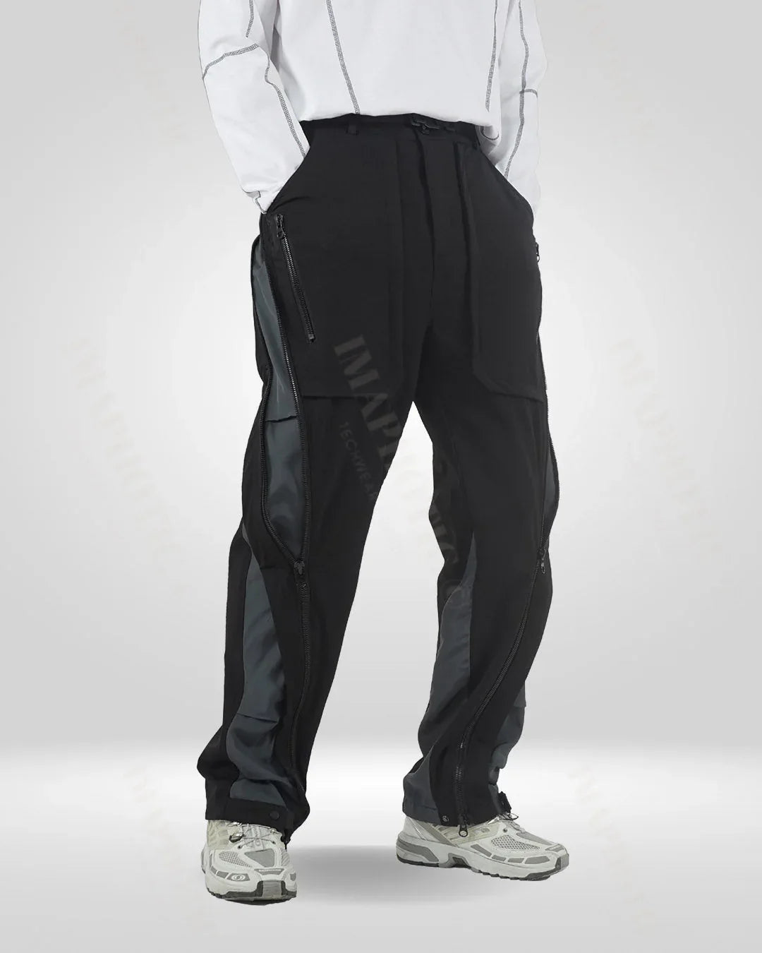 Versatile Stretch Straight-Leg Trousers -  casual trousers - Comfortable Straight-Leg Trousers with Pockets