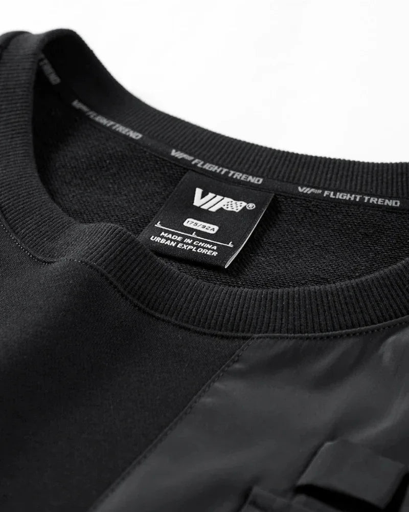 Versatile Tactical Utility Hoodie -  black hoodie - Comfortable Tactical Utility Hoodie for Everyday Wear