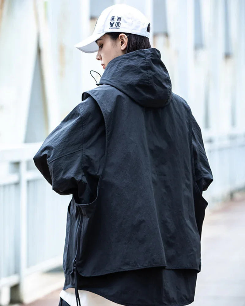 Versatile Tech Layer Jacket -  black jacket - Comfortable Tech Layer Jacket for Active Living