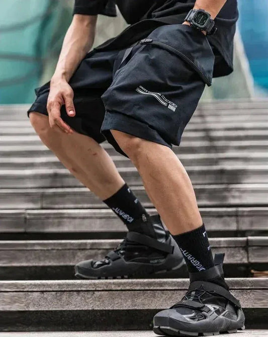 Versatile Tech Utility Shorts - stylish urban clothing - Functional Tech Utility Shorts for Everyday Use