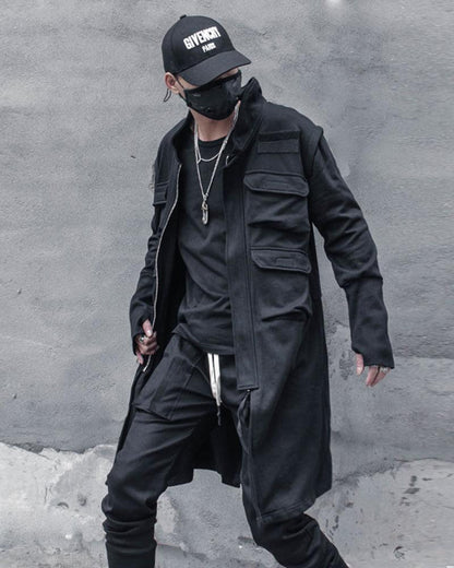 Versatile Urban Cargo Coat -  cargo coat - Urban Cargo Coat for Everyday Comfort and Style