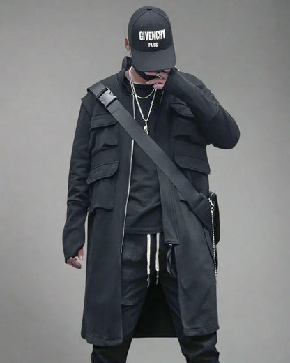 Versatile Urban Cargo Coat - futuristic cargo coat - Urban Cargo Coat for Everyday Comfort and Style