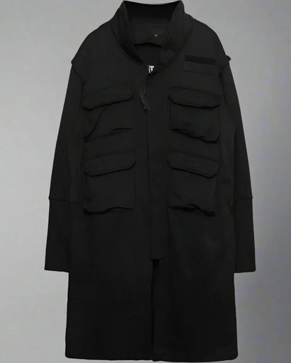 Versatile Urban Cargo Coat - futuristic cargo coat - Urban Cargo Coat for Everyday Comfort and Style