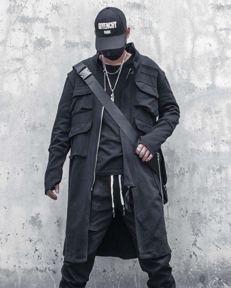Versatile Urban Cargo Coat -  techwear - Urban Cargo Coat for Everyday Comfort and Style