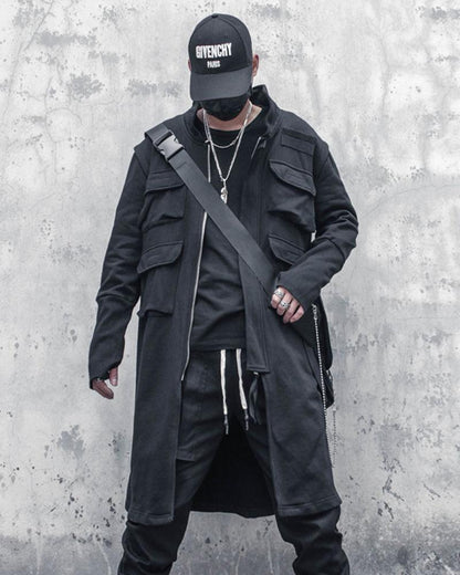 Versatile Urban Cargo Coat -  techwear - Urban Cargo Coat for Everyday Comfort and Style