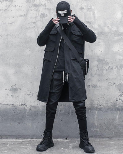 Versatile Urban Cargo Coat -  techwear inspired coat - Urban Cargo Coat for Everyday Comfort and Style