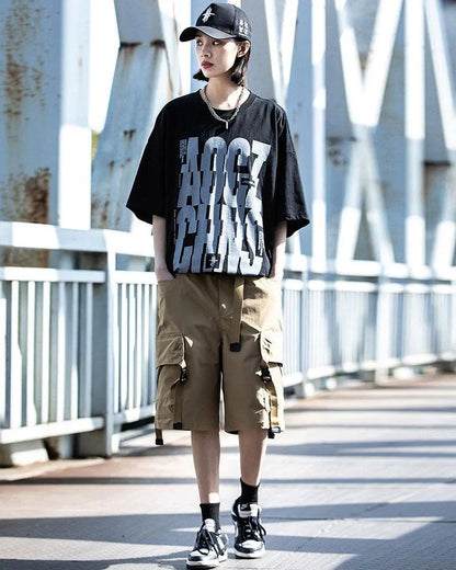 Versatile Urban Cargo Shorts -  techwear - Urban Cargo Shorts for Stylish Summer Days