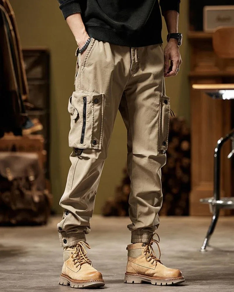 Versatile Utility Cargo Trousers -  urban adventure trousers - Functional Techwear Cargo Trousers for All
