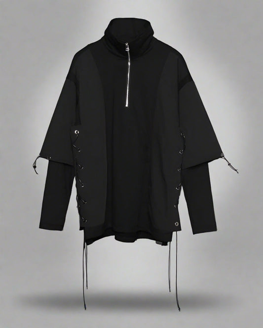 Versatile Zip-Tech Polo - futuristic polo - Stylish Zip-Tech Polo Shirt for Urban Wear