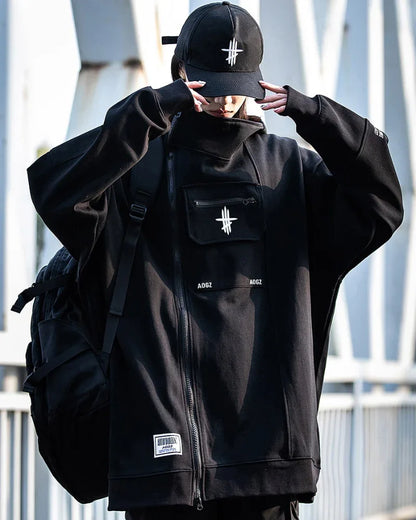Versatile Zip Techwear Hoodie -  durable hoodie fabric - Stylish Zip Techwear Hoodie for Urban Life