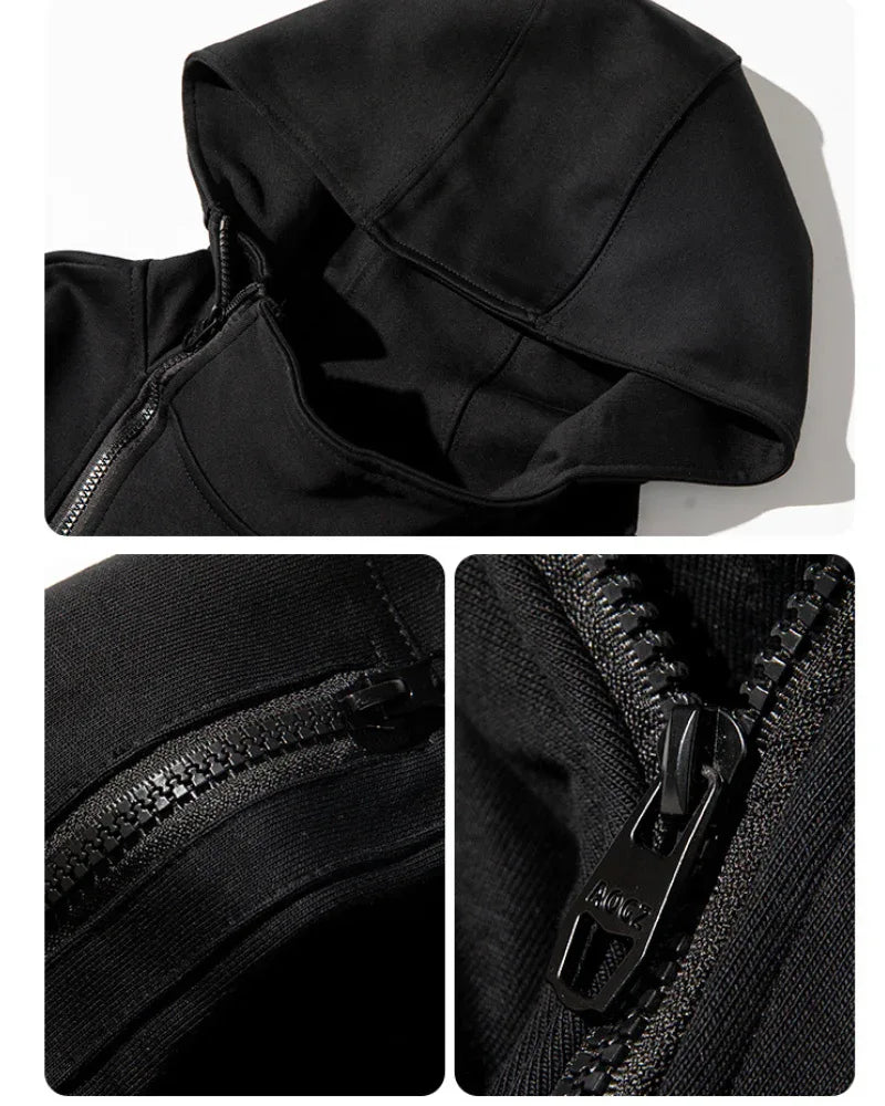 Versatile Zip Techwear Hoodie -  fashion hoodie - Stylish Zip Techwear Hoodie for Urban Life