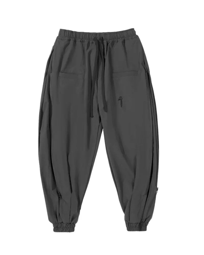 Versatile Zip-Up Cargo Pants -  zip-up pants - Cooling Zip-Up Cargo Pants for All-Day Comfort