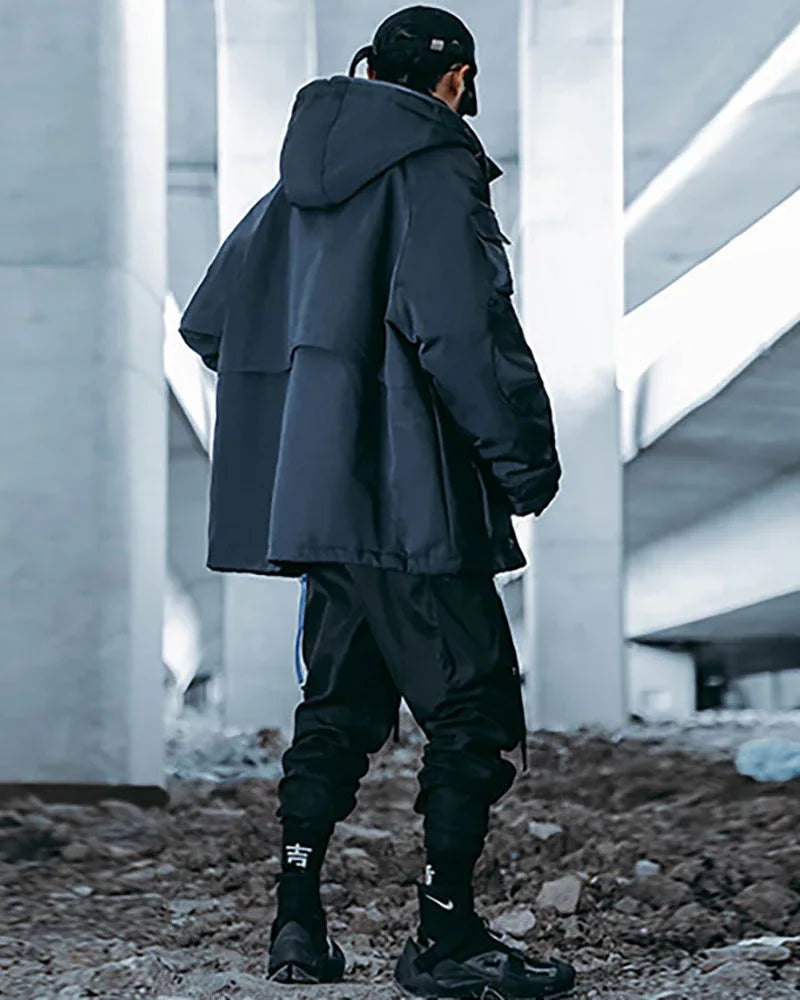 Vibrant Cyberpunk Hooded Jacket - cyberpunk jacket - Stylish Cyberpunk Hooded Jacket for Urban Wear